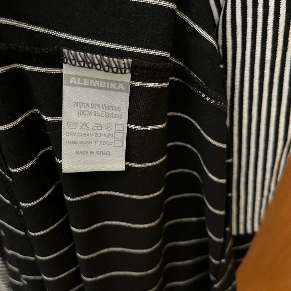 Sleeveless Black & Gray Maxi Dress with Mixed Stripes - Picture 6 of 8